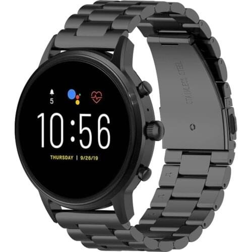 22MM Stainless Steel Strap For Fossil Gen 5 Carlyle HR/Julianna HR Bands For Fossil Sport 43MM / Q Explorist HR Gen 4 Belt Band