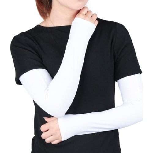 Ice Silk Running Arm Sleeves Basketball Cycling Arm Warmer Summer Running Fitness Hand Elbow UV Protection Breathable Sunshade