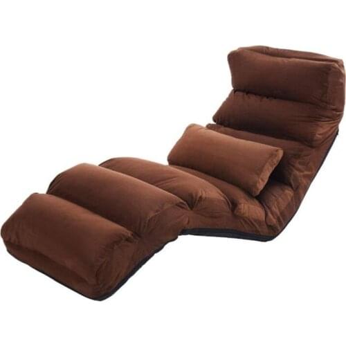 Folding Floor Sofa Chair Adjustable Lazy Lounge Bed Single Couch Upholstered Back Support Reclining Gaming Living Room Lounger