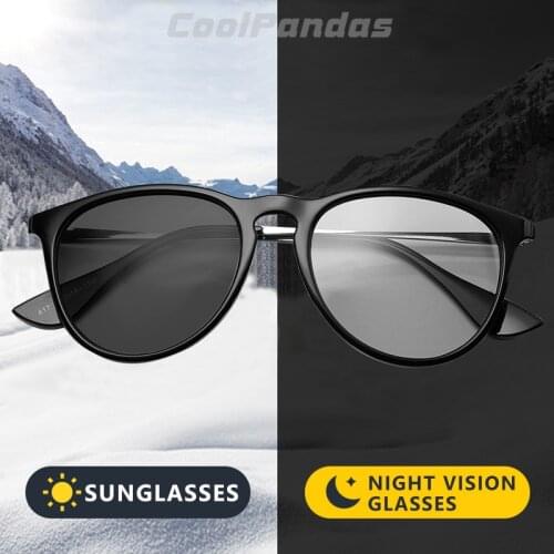 2020 NEW Photochromic Sunglasses Women Men Vintage Round Sun Glasses Polarized Chameleon Driving Goggle Anti-glare Oculos De Sol