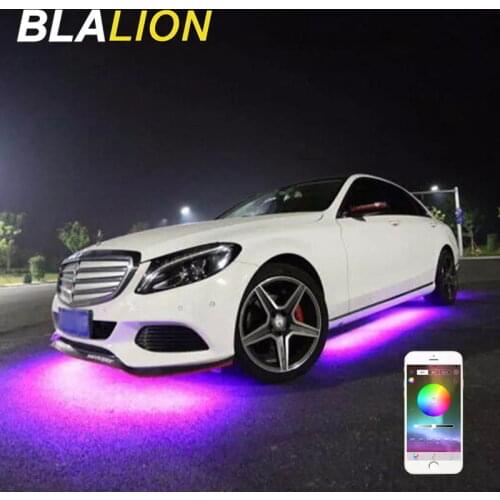 Car LED Underglow Lights Atmosphere Lamp Remote /APP Control Flexible Strip RGB Underbody Decorative Chassis Lights Neon Lights