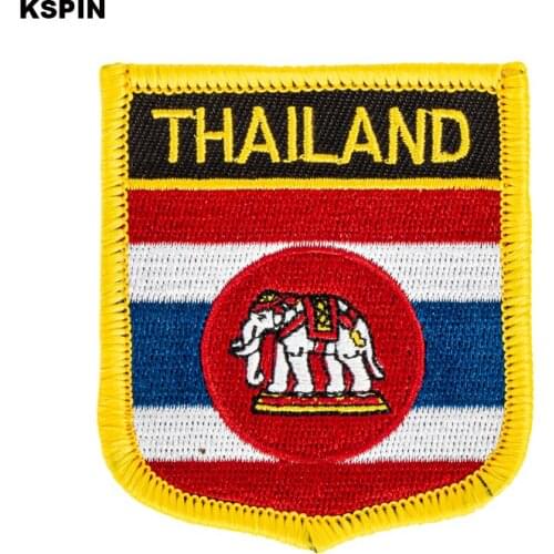 Thailand Flag Embroidery Patches Iron on Saw on Transfer patches Sewing Applications for Clothes in Home&Garden