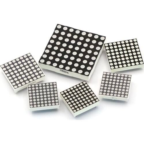 5 Pcs/Set 8*8 LED Dot Matrix Highlight 1.9mm Red And Green Light Dual Color 16/24 Feet 20x20mm Common Anode Electronic Component