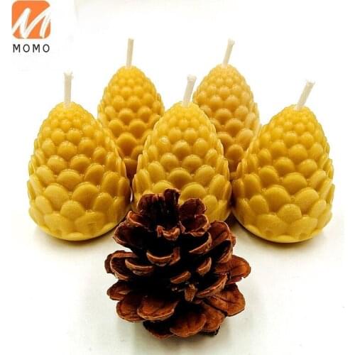Creative Personality Pine Cone Candle Natural Beeswax Handmade Gift Magic Birthday Candles for Kids Home Decoration