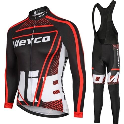 2020 Spring Men Mieyco Long Sleeve Cycling Jersey Bib Trousers MTB Bicycle Jersey Sets Clothing Wear Mountain Gym Racing Clothes