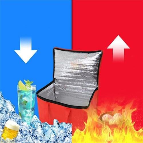 4Size Waterproof Insulated Bag Cooler Bag Insulation Folding Picnic Portable Ice Pack Food Thermal Bag Pizza Food Delivery Bag
