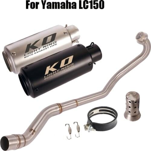 For Yamaha LC150 Exhaust Front Connect Pipe 51mm Escape Muffler Tail Pipe Removable DB Killer Slip On Motorcycle Link Tube