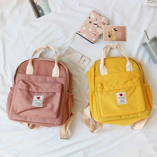 South Korea Lovely Ins Soft Bag Female Student Japanese Harajuku Backpack Small Fresh Ulzzang Purple Backpack