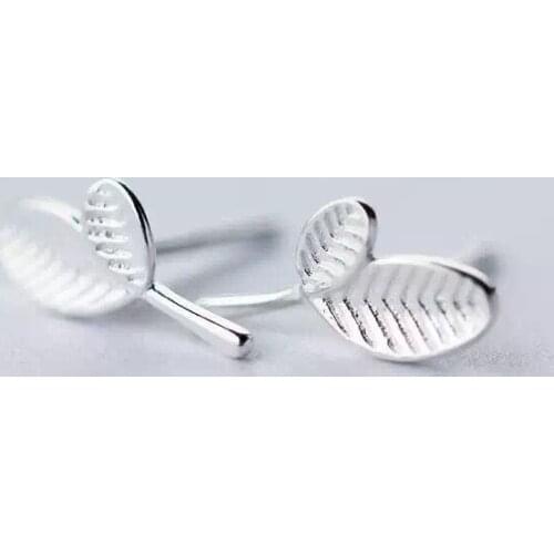 Shuangshuo Simple Leaf Stud Earrings for Women Leaves Earings Fashion Jewelry Earring Female Birthday Gift boucle d'oreille S032