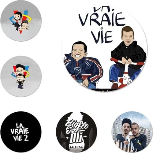 58mm Bigflo & Oli Bigflo et Oli Icons Pins Badge Decoration Brooches Metal Badges For Backpack Decoration