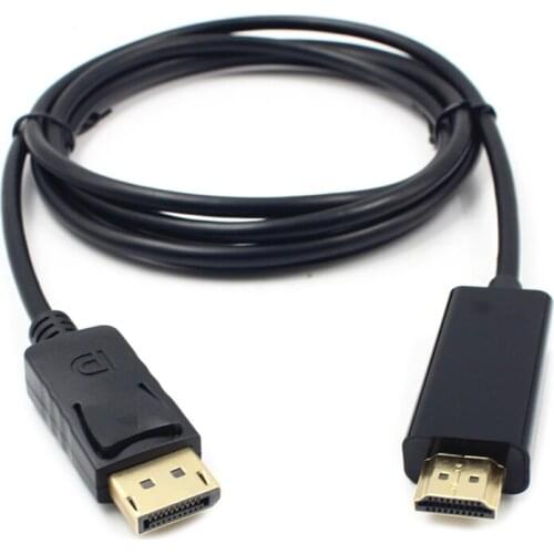 1.8m DP Male to HDMI Male Adapter Cable DP Displayport to HDMI Line Converter 1080P