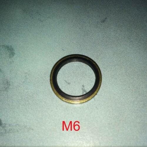 100 PCS Metal Rubber Bonded Oil Plug Gasket O Ring Seal Fit M6