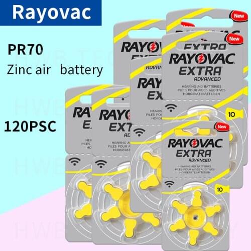 20pack(120PCS) 100% Original 10 PR70 A10 1.45V Hearing Aids Zinc Air Button Battery Batteries Made in UK with Free Gift