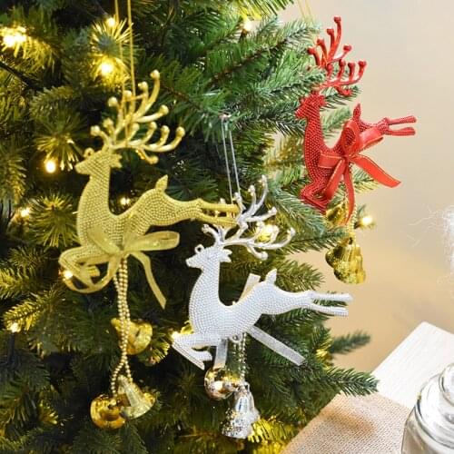 20cm simulation Elk shape Moose bell Christmas Tree Decoration Ornaments Christmas Decorations Pendant