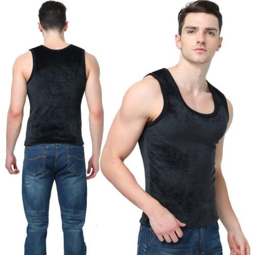 2020 Warm Vest For Man Keep Warm Underwear Men Vest Mens Winter Thermo Shaping Large Size Male Vest Comfortable With Velvet