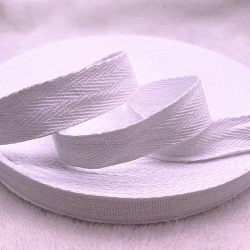3yards/lot 10mm/20mm Herringbone Tape Ribbons 100% Cotton Woven Ribbon Sewing Wedding Decoration DIY Fabric Crafts #03