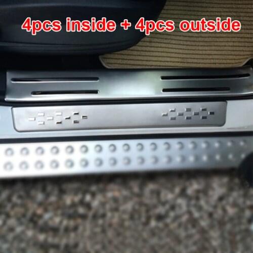 4pcs for FAW BESTURN X80 2013-2017 Threshold bar Welcome pedal Stainless steel decorate protect