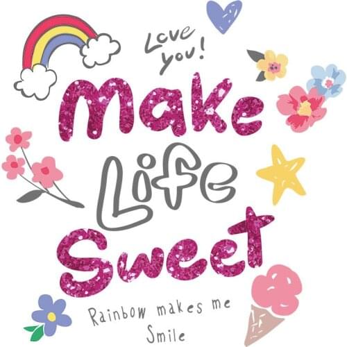 A-Level Flower letter Stripe Patches Washable Hoodies Heat Press Tops Diy Vinyl Patches For Backpack T-shirt Mask Shoes