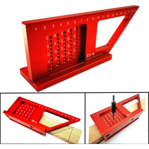 Aluminum Woodworking Scribe Mark Line Gauge T-Type Ruler Square Layout Miter 90 Degree Gauge Measuring Gauging Carpenter Tools