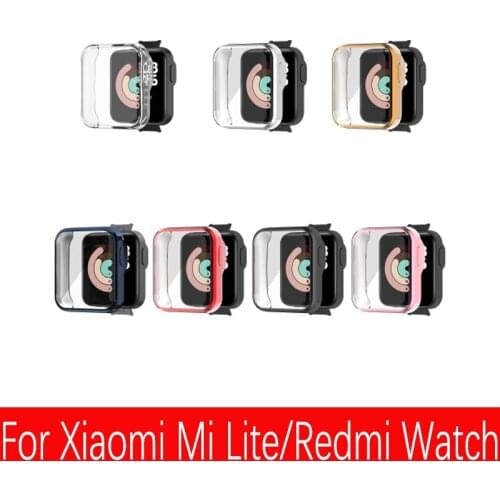 Anti-scratch TPU Watch Case Screen Protective Cover For Xiaomi Mi Lite/Redmi Watch Smart Watch Accessories 7 Colors