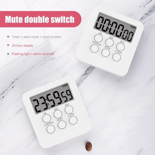 1Pc LCD Digital Kitchen Countdown Timer Stopwatch Alarm Clock 24 Hour Timer Countdown Reminder Kitchen Cooking Alarm Clock
