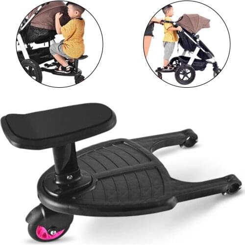Children Stroller Pedal Adapter Second Kid Auxiliary Trailer Twins Scooter Hitchhiker Kid Standing Plate Seat Stroller Accessory