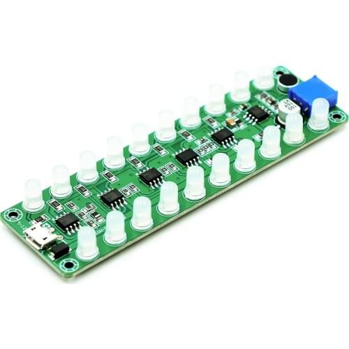 Sound-controlled induction power amplifier frequency spectrum audio level meter LED indicating flash melody light acoustics
