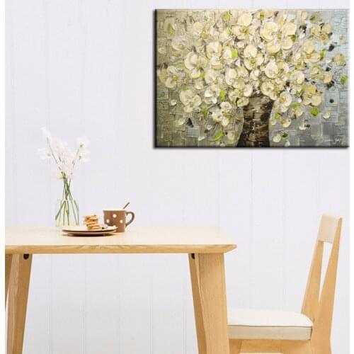 Wall Pictures High Quality Oil Painting Hand Painted Oil Painting Flowers In Vases On Canvas For Living Room Decoration