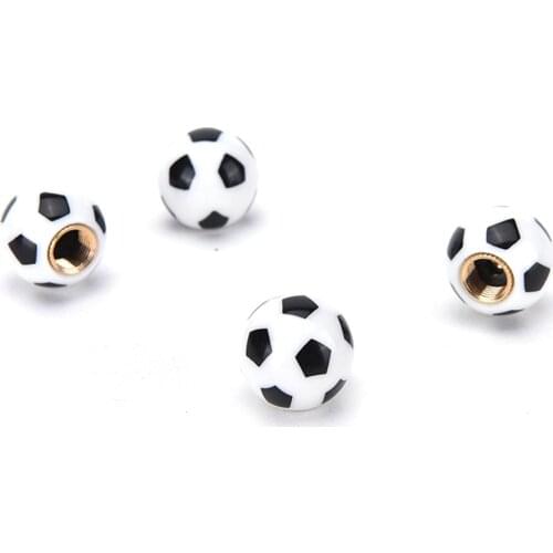 4Pcs/Set Football Design Car Truck Motorcycle Wheel Tire Valve Caps Dust Dustproof Cap Universal Wholesale