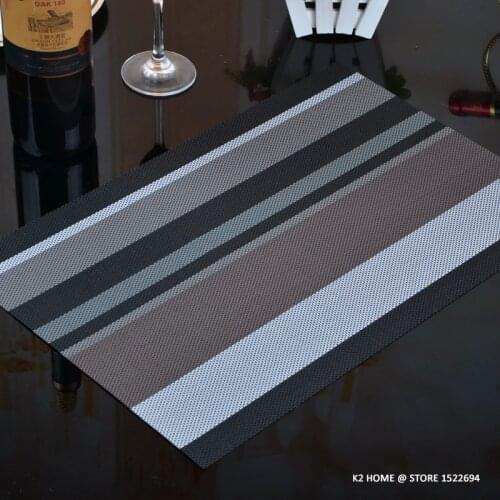 Table 4Pcs Placemats Topotdor Place Mat Kitchen PVC Non-slip Table Placement Stain-resistant Decorative Table Pads PVC Mats