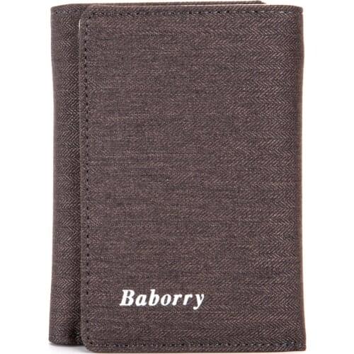 RFID Theft Protection Wallet Mens Canvas wallet Coin purse Triple folding short wallet father’s day gift-123-10sanze