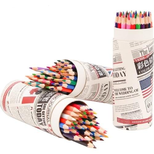 Eval 12/18/24/36/48 Colors Wood Colored Pencils Set Artist Painting Brush For School Drawing Sketch Art Supplies