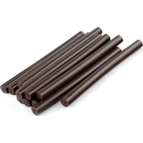 Neitsi 12pc/pack 7.8mm * 100mm Hotmelt Keratin Glue Sticks High Quality Melting Hot Gun Glue Stick Brown Color Fast Shipping