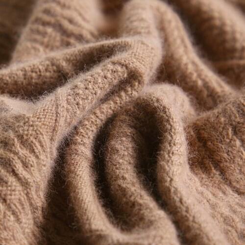 Otoño e invierno nuevas señoras suéter cuello redondo pulóver camisa de fondo suelto grueso suéter de cachemira camisa de punto