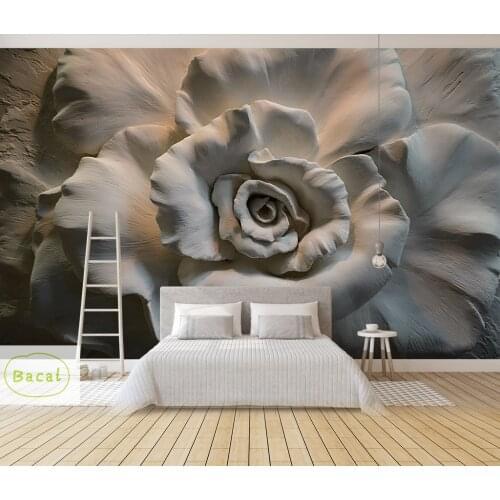 Custom Wallpaper 3D three-dimensional relief Gray Beauty Oil Painting Modern Abstract Art Wall Mural Living Room Wallpaper