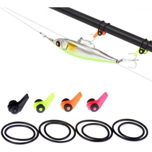 Durable Fishing Rod Pole Hook Keepers Holders Lures Hooks Safe Keeping for Lures Bait Fishing Rod Shackle Accessories