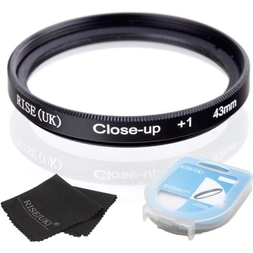 RISE(UK) 43mm Close-Up +1 Macro Lens Filter for Nikon Canon SLR DSLR Camera + filter case +gift