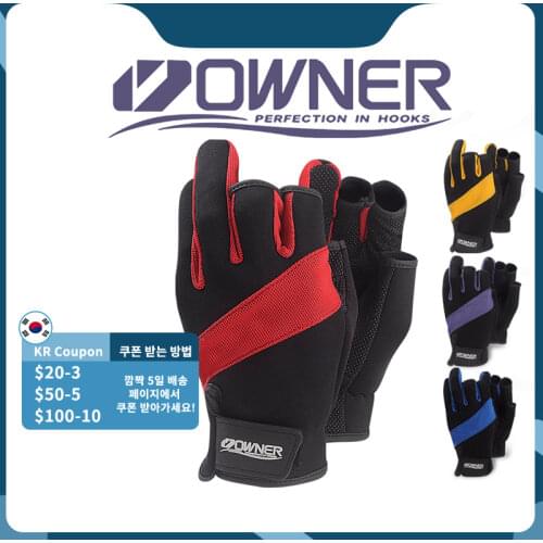 Japans OWNER winter Fishing gloves Warm Moisture Wicking Anti-slip Gloves Imported Sheepskin Wear-resistant Fabric mens gloves