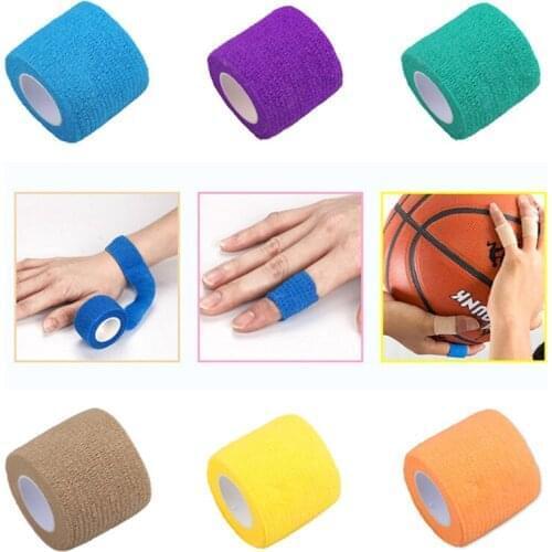 1pcs 5cmx4.5m Self-Adhesive Elastic Bandage First Aid Health Care Treatment Gauze Tape Emergency Muscle Tape First Aid Tool