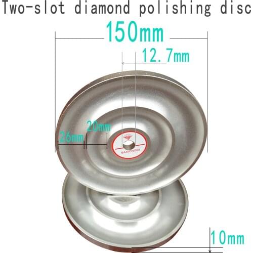 Two-slot diamond polishing disc 6‘’(150mm) Double-concave grinding wheel for grinding arc surface, egg surface and ring surface