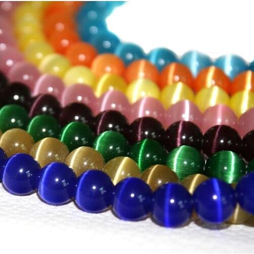 Hot Sale 50pcs 8mm Glass Beads Round Opal Loose Bedas For Jewelry Making Findings Necklace Bracelet Earrings Findings