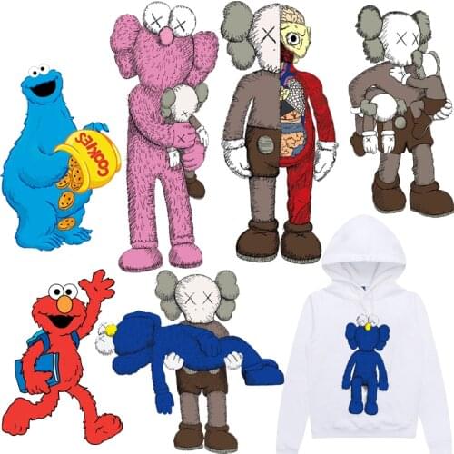 Cartoon Anime Bear Patches Thermal Stickers on Clothes Fabric Iron-on Transfers for Clothing Thermoadhesive Patch Diy Applique