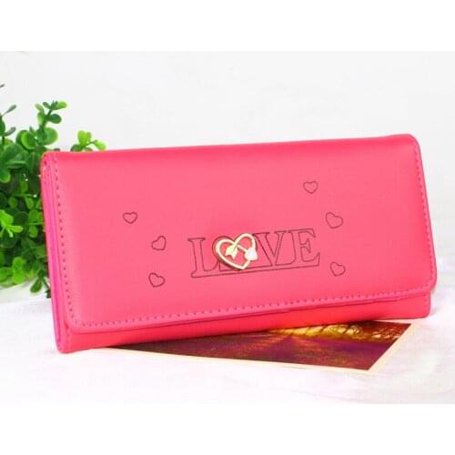 Women Wallets Heart Pattern Lady Purses Handbags Clutch Coin Purse ID Cards Holder Long Woman Wallet Bags Pocket Billfold Wallet