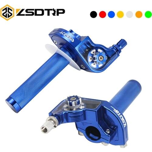 ZSDTRP 7/8 Inch Multicolor Universal CNC Aluminum Acerbs Throttle Twist Grips Handlebars For Motorcycle Moped Scooter Bike