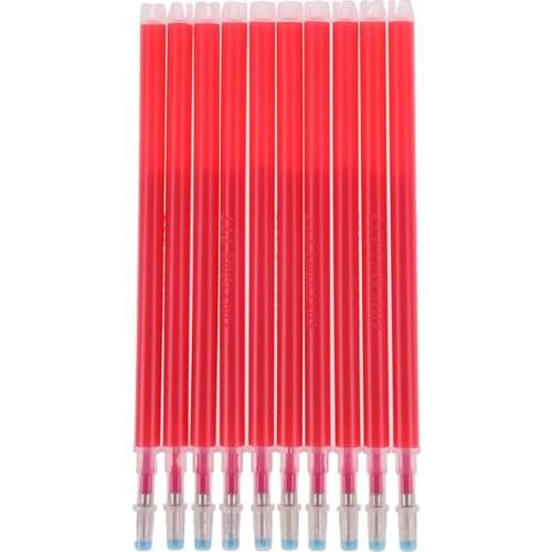10pcs High Temperature Heat Erasable Fabric Marker Pen Refill for Fabric PU Leather Quilting Sewing Mark Pen Sewing Tool