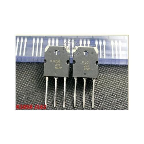 2pairs 2SK1058 K1058 2SJ162 J162 TO-3p 7A 160V Complementary pair Silicon N Channel MOSFET