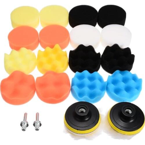 22pcs/set 75mm Car Polishing Pads Sponge Buffing Polishing Pad Kit for Car Polisher with Drill Adapter Cleaning Power Tool