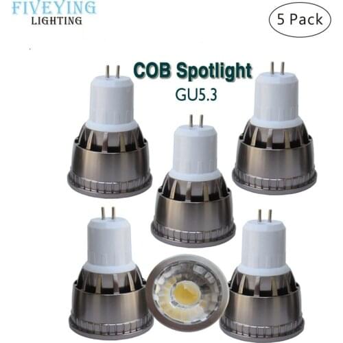 5pcs Super Bright LED lamp bulb 6W 9W 12W GU5.3 110V 220V Led Spotlights Warm/Natural/Cool White GU5.3 LED lamp