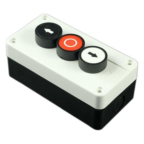 ABS Door Control Box Push Button Switch Control Station Box 22mm Waterproof Dustproof 3 Button Holes Door Open Close Machine