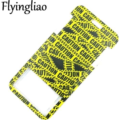 Warning Caution Signs Credit Card ID Holder Bag Student Women Travel Card Cover Badge Gifts Accessories Work Name Card Holder